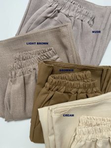 Ironless Cotton Linen Palazzo in Light Brown (2pcs RM99) - Image 5