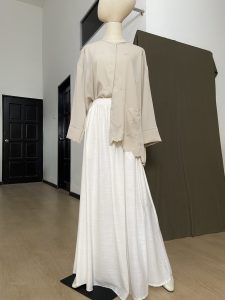 Damai Skirt Exclusive Linen in Off White - Image 3