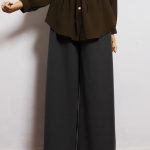 Ironless Cotton Linen Palazzo in Olive (2pcs RM99)