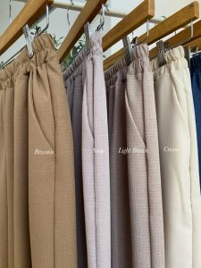 Ironless Cotton Linen Palazzo in Cream (2pcs RM99) - Image 5