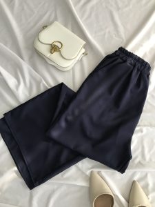 Ironless Cotton Linen Palazzo in Navy Blue (2pcs RM99)