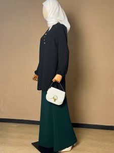 Madame Cléo Executive Skirt in Emerald Green - Image 5