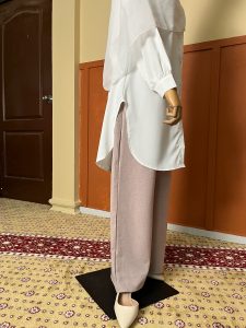 Ironless Cotton Linen Palazzo in Light Brown (2pcs RM99) - Image 3
