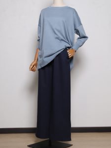 Ironless Cotton Linen Palazzo in Navy Blue (2pcs RM99) - Image 5