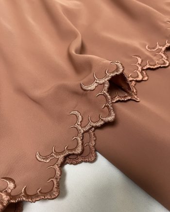 Soraya Embroidery Kurung in Reddish Brown